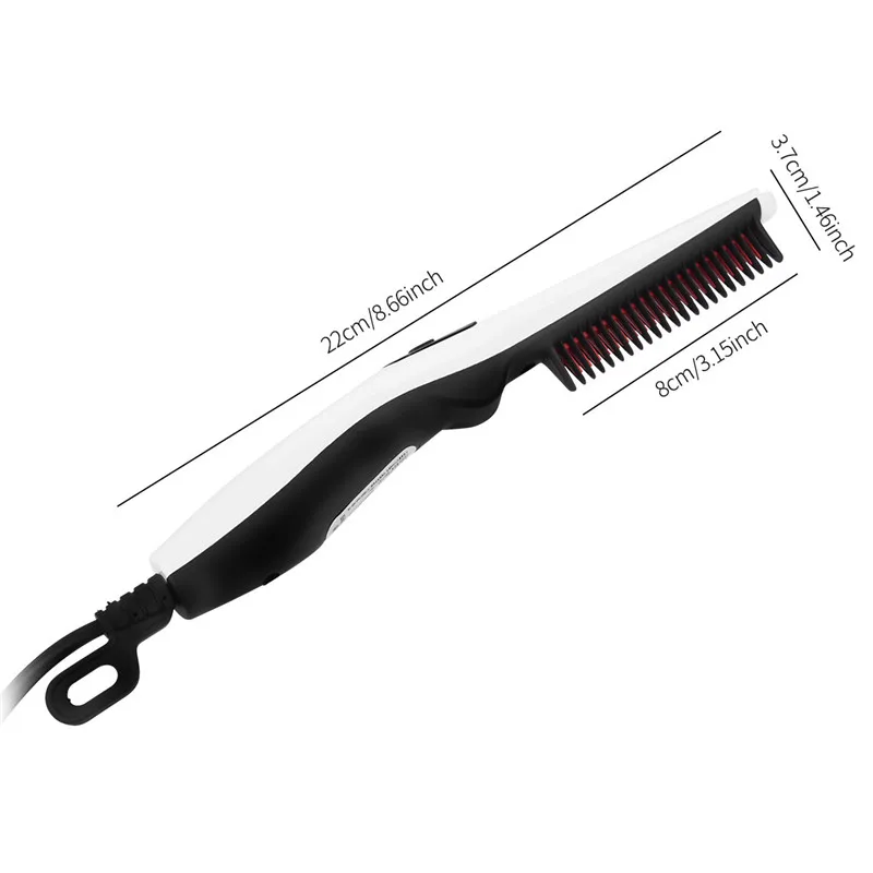 Многофункциональная расческа для волос, щетка для быстрого нагрева, выпрямитель для бороды, горячая расческа, выпрямляющие гребни, инструменты для укладки, стайлер для мужчин