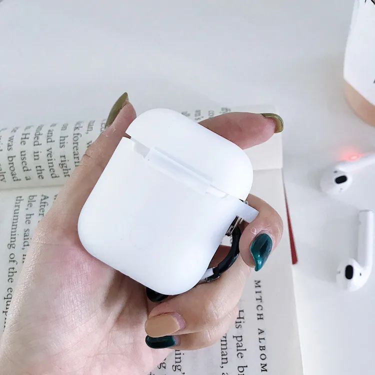 Мультяшные беспроводные bluetooth наушники чехол для Apple AirPods силиконовый чехол для наушников на Airpods 2 чехол защитный чехол Роскошный - Цвет: Transparent
