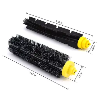 

1 Sets Bristle & Flexible Beater Brush Set Replacement for iRobot Roomba 600 700 Series 614 618 620 621 630 635 640 645 Models