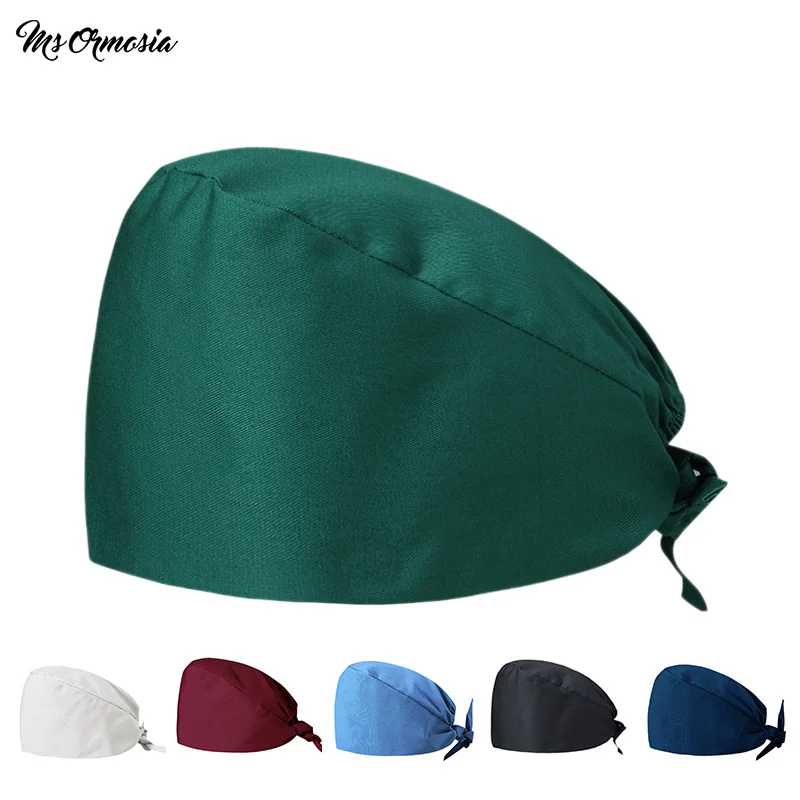 

MSORMOSIA surgical hats mask Unisex medical uniforms Wash cap Medical Surgical surgery doctor nurse pharmacist adjustable hats