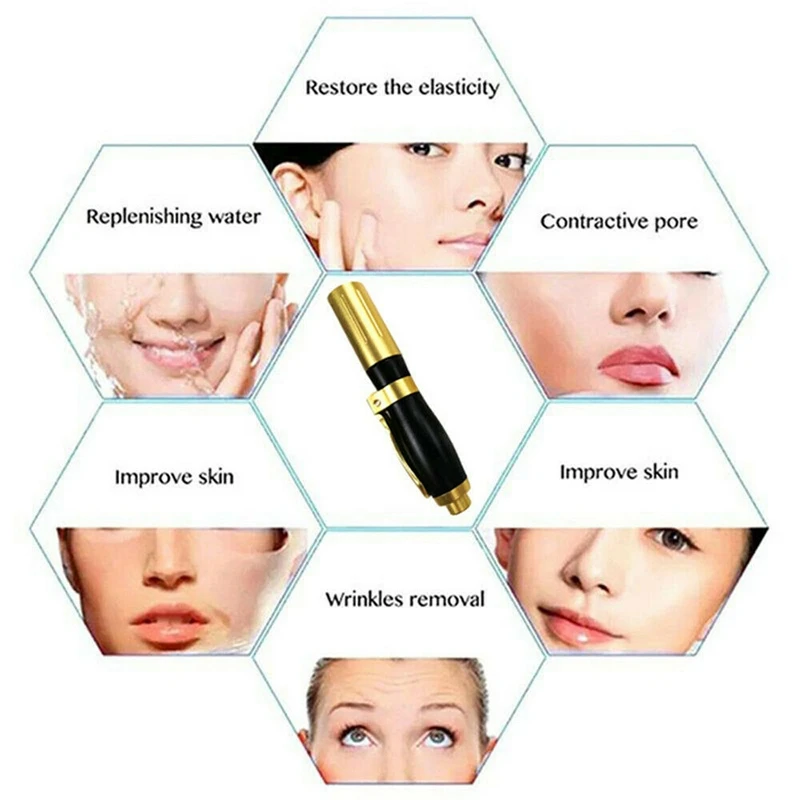  2 in 1 two head 0.3ml 0.5mlHyaluron Acid Pen Hyaluronic Acid lip filler Needle free Atomizer Anti W