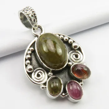 

Pure Oval Tourmaline Pendant 1.5" 7.5 Grams Ladies Gems Jewelry