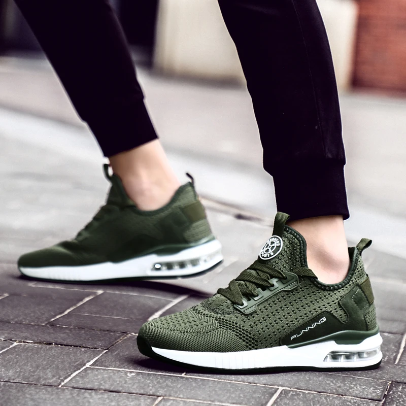 

Knitted Versatile air Cushion Sneakers Comfortable Trend Men and Women Casual Running Shoes