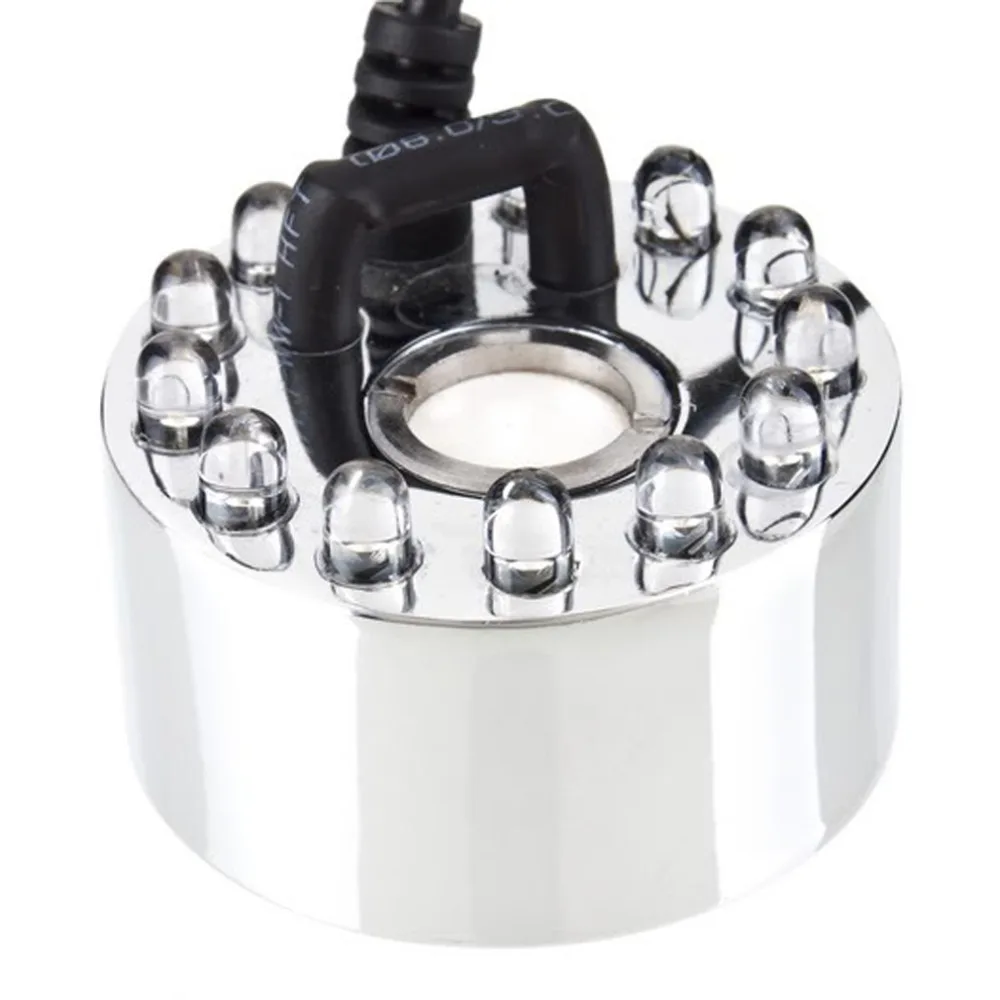 

12 LED Underwater Lights Atomizer Ultrasonic Humidifier Mist Maker Fountain Fogger Air Water Purify Humidifier Nebulizer