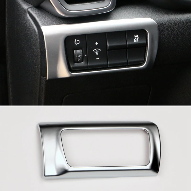 Chrome Car Front Head Light Lamp Adjust Button Switch Cover Trim Interior Accessories for KIA Sportage KX5 2016-2019 | Автомобили и