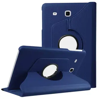 

360 Rotating Smart Cover PU Leather Case for samsung galaxy tab e 9.6 case T560 T561 SM-T560 Folding Folio Stand Tablet Cases
