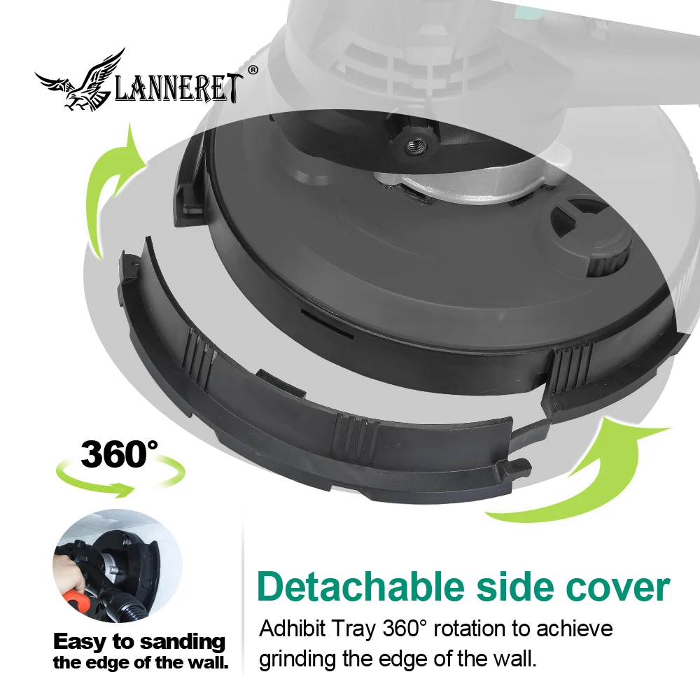 Goedkoop Posenpro Muur Polijstmachine Gipsplaten Sander 900W 1280W Variabele Snelheid Handheld Schuurpapier Stof Slang Opvangzak Led Licht Stof gratis