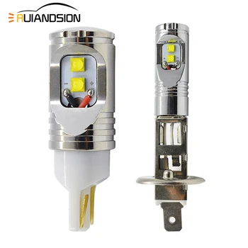 

2x 2W Bright White W5W 194 H1 4SMD XB-D chip white Canbus LED Door Clearance side marker Fog Light 10-30V Replacement Bulbs