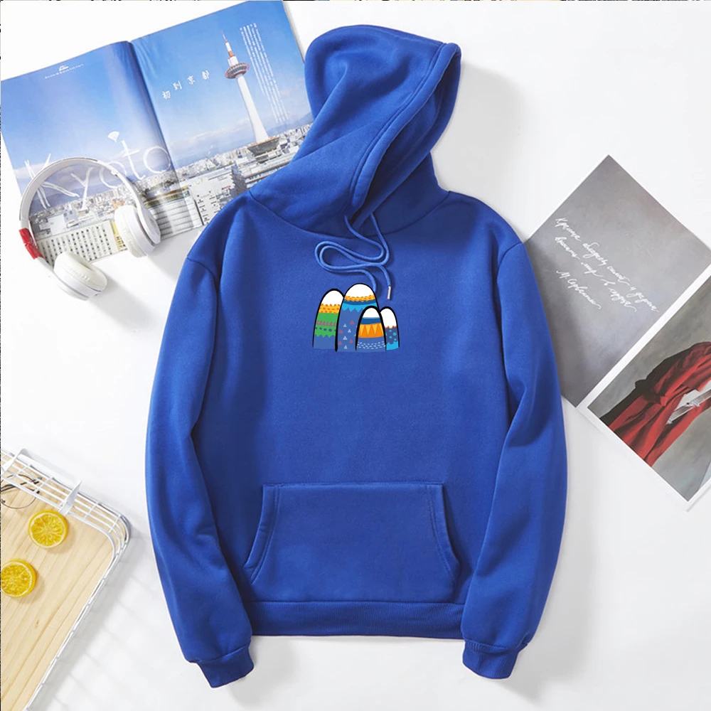 New Pattern Female Style Hoody Ladies Designer Hoodie for Women Top Brand Eggshell Printting Funny Streetwear Cute Hoodies | Женская