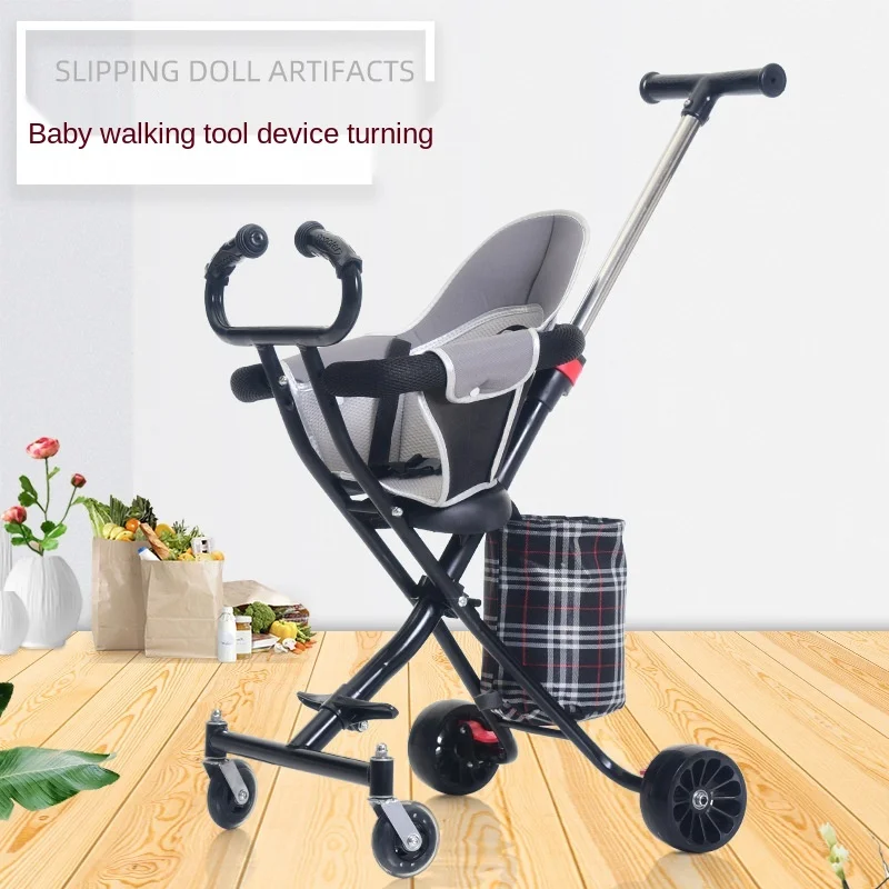 LazyChild 1-3 Years Folding Portable Baby Cart Baby Carriage Stroller Artifact Children Safety Seat Shopping Gift