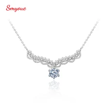 

Smyoue Excellent Cut 0.5 Carat Affordable Moissanite Pendant For Women 925 Silver Diamond Necklace For Girlfriend Birthday Gift