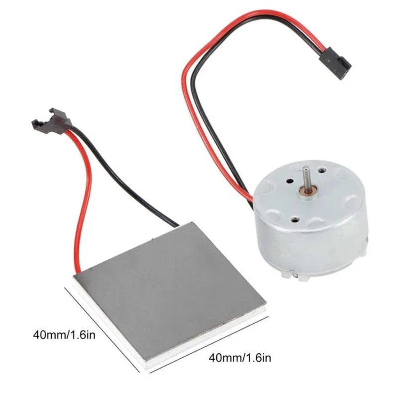 Electric Motor with Heating Generator Sheet for Fireplace Fire Heat Powered Fan Stove Burner Heating Replace Parts