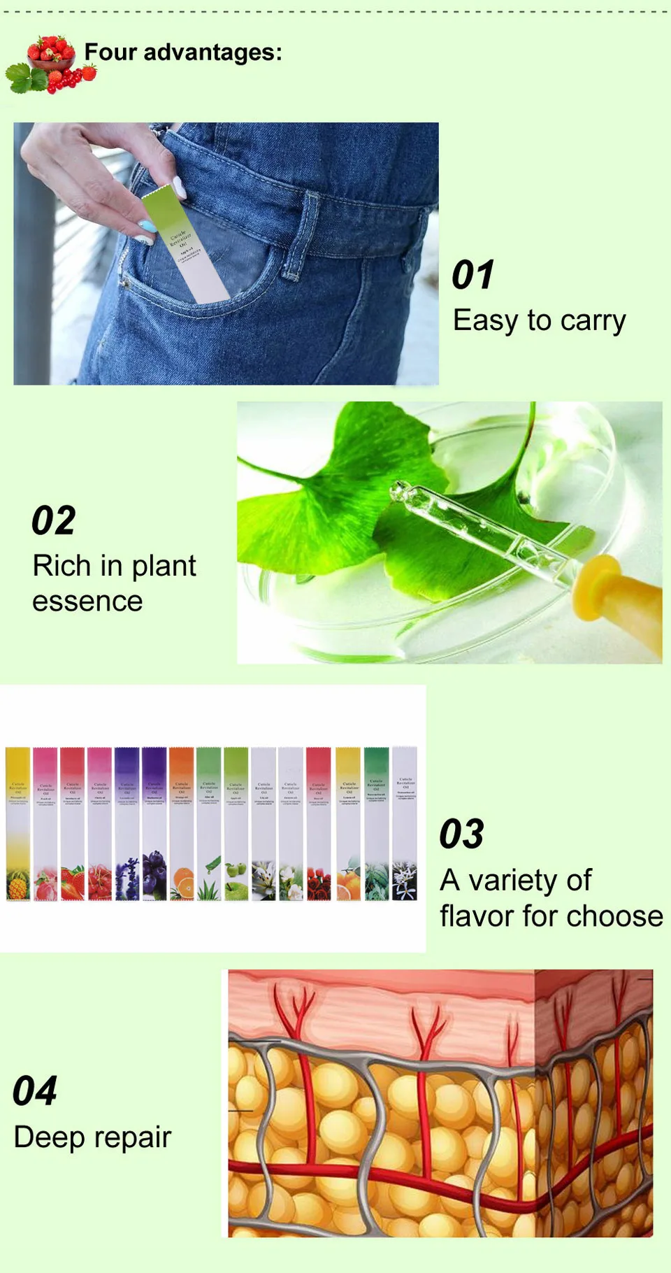 Beateal 15 Fruit Flavor 5 Ml Finger Nourishing Liquid Nail Care Solution Moisturizing Nail Repair Nutrition Pen Armor Oil Polish