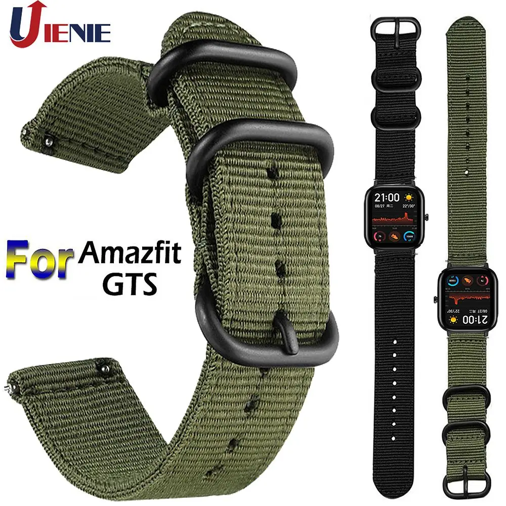 Нейлоновый ремешок для часов Xiaomi Huami Amazfit GTS/Bip Lite 20 мм спортивный сменный умных