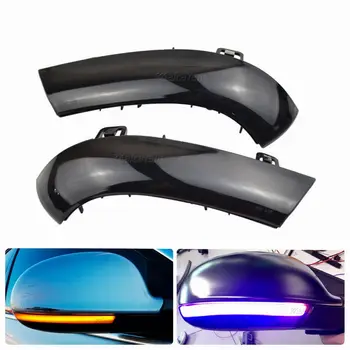 

LED Turn Signal Blue Yellow Light Dynamic Mirror Rearview Indicator Blinker For VW GOLF 5 Jetta for Skoda Superb B5 2002-2008