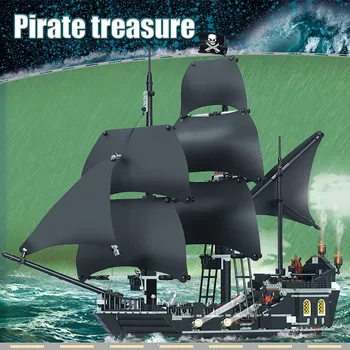 

875PCS Pirates of The Caribbean Building Blocks Toys for The Black Pearl Ship Toys for Girls Boys Children