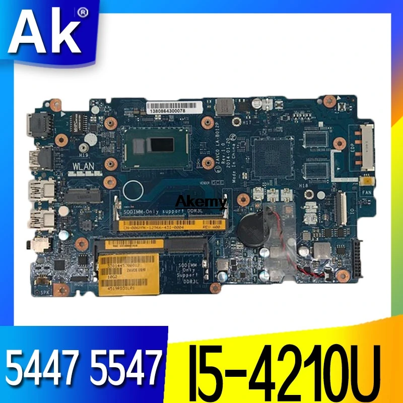 Для For DELL Inspiron 5447 5442 5542 5547 материнская плата для ноутбука I5-4210U LA-B012P