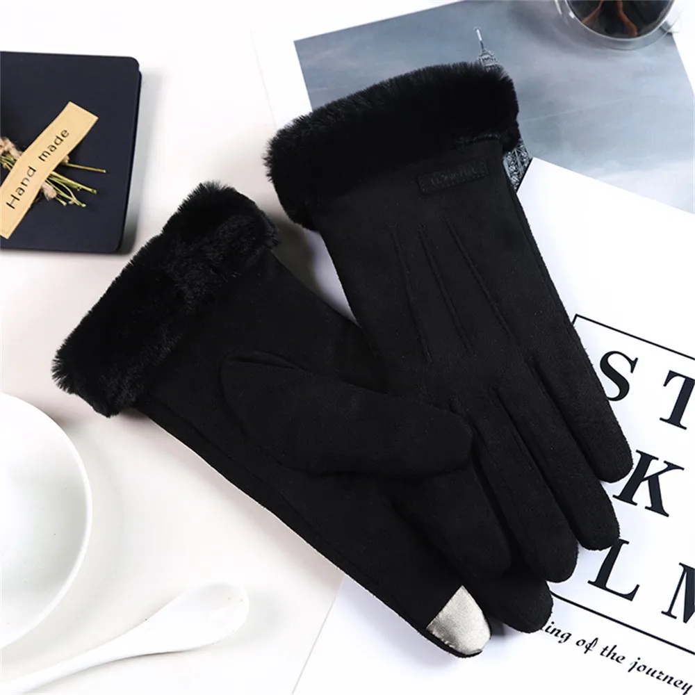 Женские перчатки; сезон осень-зима; ветрозащитные теплые перчатки; высококачественные кожаные толстые перчатки; Женские однотонные спортивные перчатки; Handschoenen