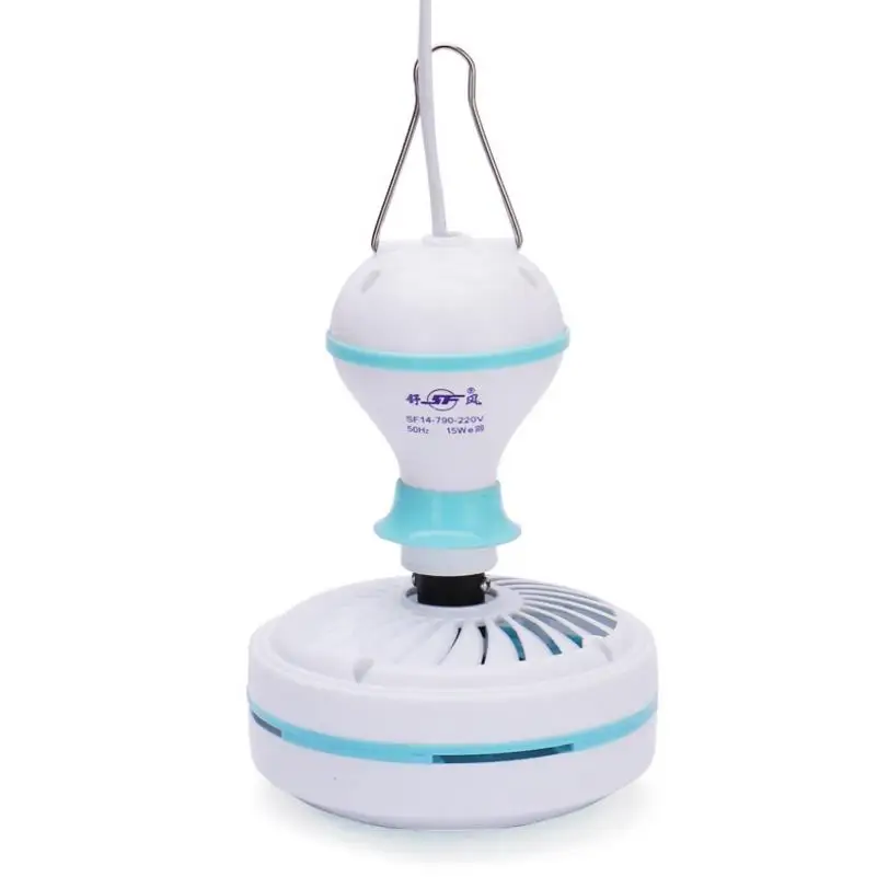 Blue 7w Silent plastic Energy saving mini ceiling fan 3-5 turn page fan 220V hanging fan Soft Wind household