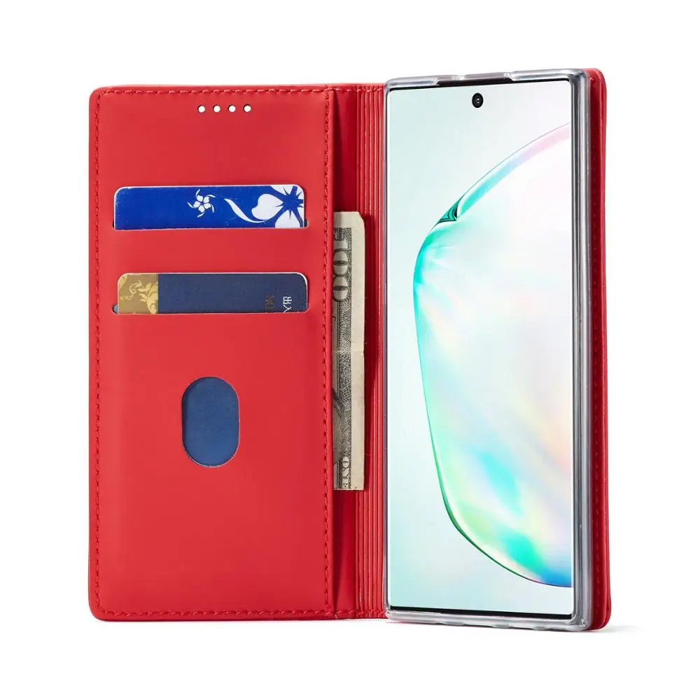 Чехол книжка для samsung Galaxy Note 10 Plus кожаный чехол кошелек магнитный противоударный