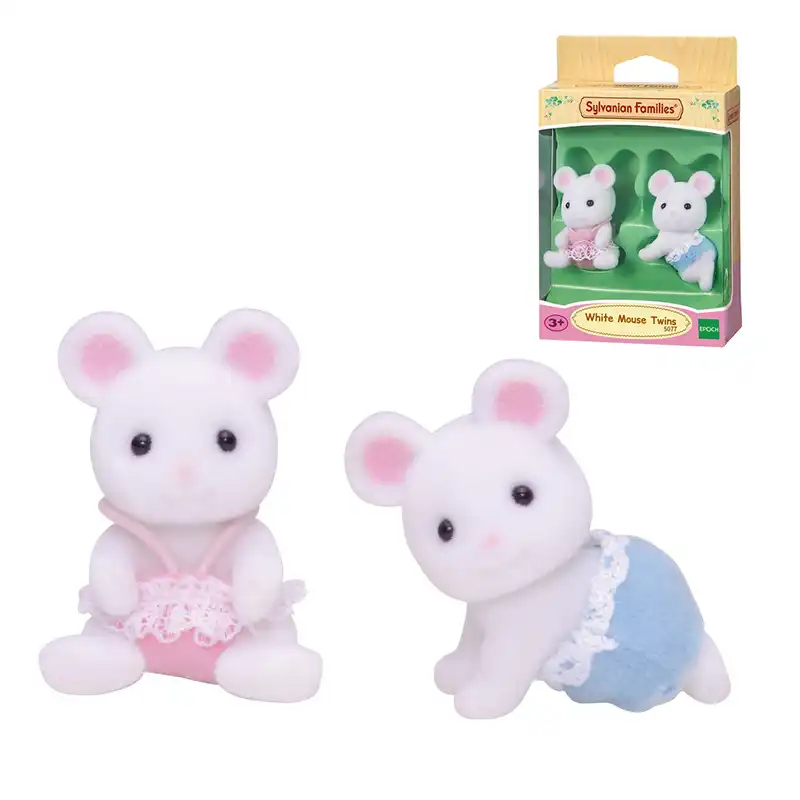 Sylvanian Families Dollhouse Furry Baby Doll Accessories White Rats Mouse Twins Girl Gift New 5077 Housekeeping Toys Aliexpress