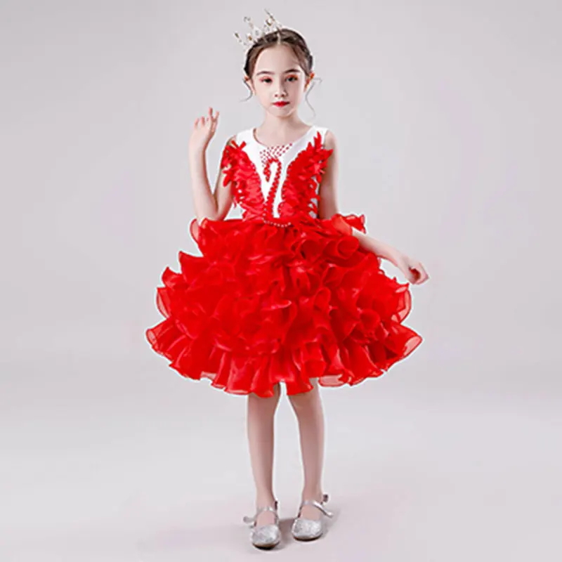 Детские милые вечерние платья на осень, детская одежда, платье-пачка на свадьбу,, красивое платье для выступлений для девочек