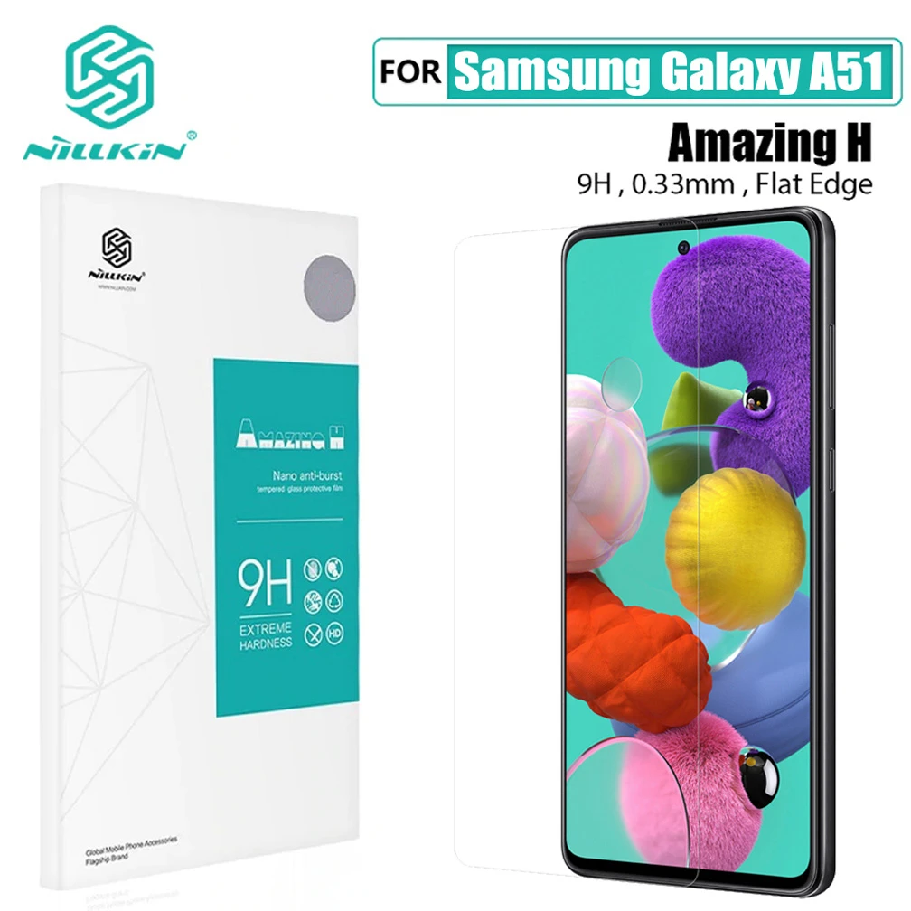 Для samsung Galaxy A51 стекло NILLKIN Amazing CP+ PRO H/H+ Pro Защитная пленка для экрана закаленное стекло для samsung A51 - Цвет: H Flat Edge Glass