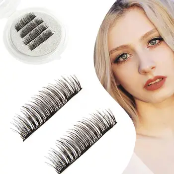 

Magnetic Eyelashes With 4 Magnets 3D False Eyelash Natural Tweezer Magnet Extension Eyelash Applicator Curler Eyelashes Las G8Q5