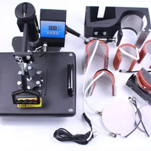 8 в 1 комбинированная машина передачи тепла или кружка Кепка тарелка футболка печать комбо тепла пресс машина DX801 с белый/черный