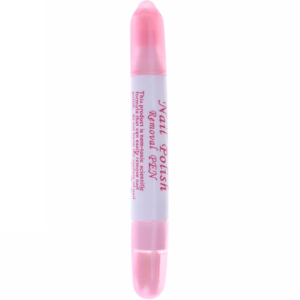 1 шт., корректор лака для ногтей, ручка для маникюра, корректирующий карандаш, инструмент для нейл-арта, необходимый с 3 насадками для ручек, Гель-лак для удаления - Цвет: B pink