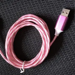 Red Cafele USB Typr-c кабель светодиодный свет 2 м кабели для зарядного устройства USB для Xiaomi Mi9 M8 Redmi Note 7 huawei samsung OPPO VIVO type C оборудование - Цвет: Red