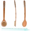 TREESMILE Natural Bristle Bath Brush Exfoliating Wooden Body Massage Shower Brush SPA Woman Man Skin Care Dry Body Brush D40 2