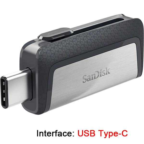 SanDisk OTG USB флэш-накопитель 32 Гб 16 Гб USB 3,0 двойной мини-накопитель 128 Гб 64 Гб флешки для ПК и телефонов Android - Цвет: USB TYPE-C