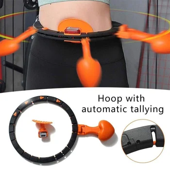 

Smart Counting Portable Sport Hoops Yoga Waist Exerciser Hoop Detachable Belly Muscle Trainer Loss Weight Fitness Equipment