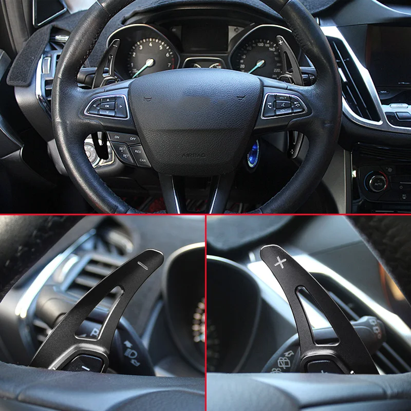 Для Ford Focus Kuga Escape EcoSport алюминий рулевое колесо переключения передач весло расширение аксессуары черный