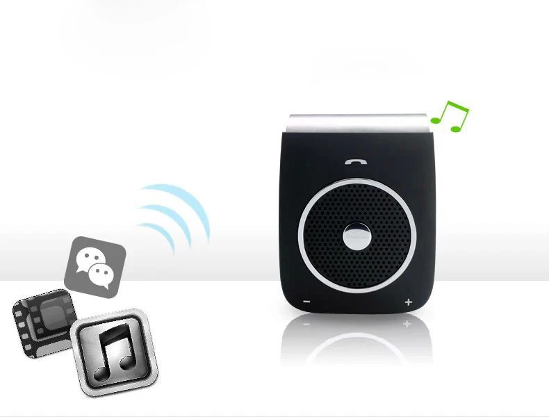 Новинка, автомобильный Bluetooth 4,1 EDR, высокое качество, USB динамик, телефон, автомобильный комплект громкой связи, солнцезащитный козырек, можно звонки, автомобильное зарядное устройство, музыкальный приемник