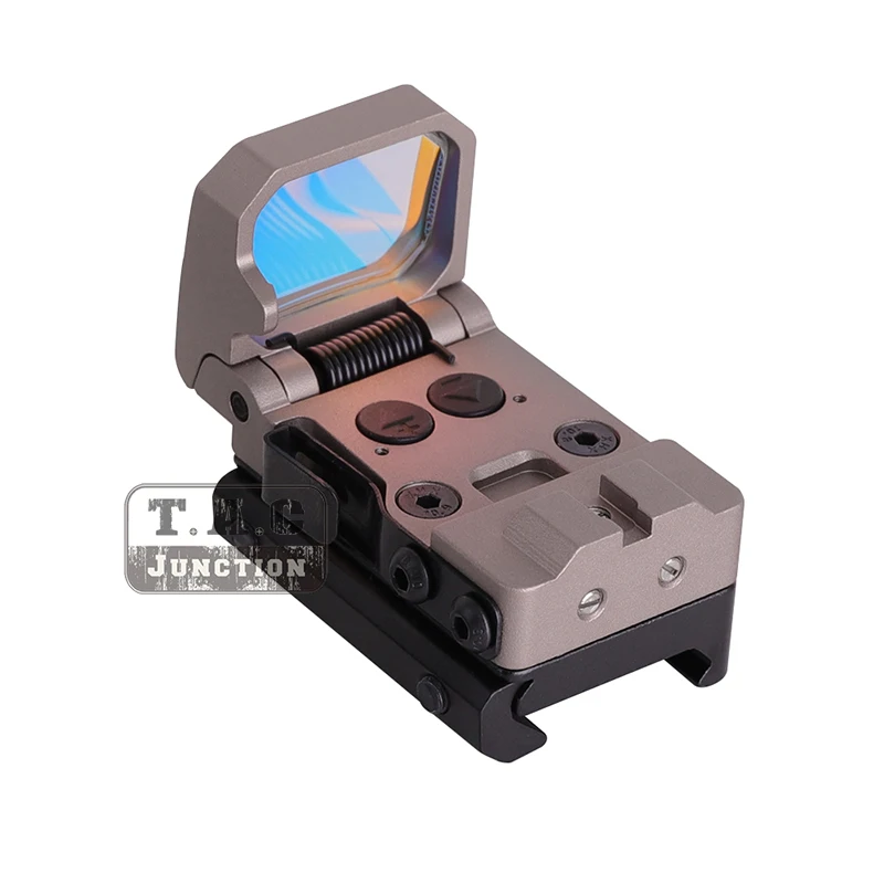 

Tactical RMT Folding Flip Red Dot Sight Fits Picatinny For Glock MOS Adjustable Brightness Reflex Pistol Red Dot Sight w/ Mount