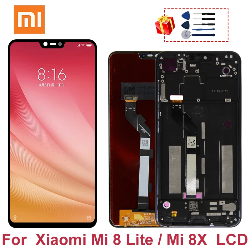 ЖК дисплей 6 26 дюйма для Xiaomi Mi 8 Lite 8X Youth сенсорный экран с дигитайзером сменные