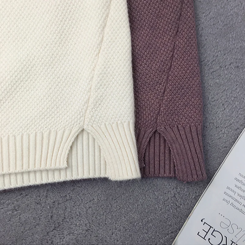 OHCLOTHING весенний корейский короткий Универсальный Зимний свитер вязаная рубашка с длинными рукавами и свободные женские