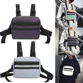 

Rainbow Reflective Chest Bag Multifunctional Vest Style Men Women Chest Bag BMF88