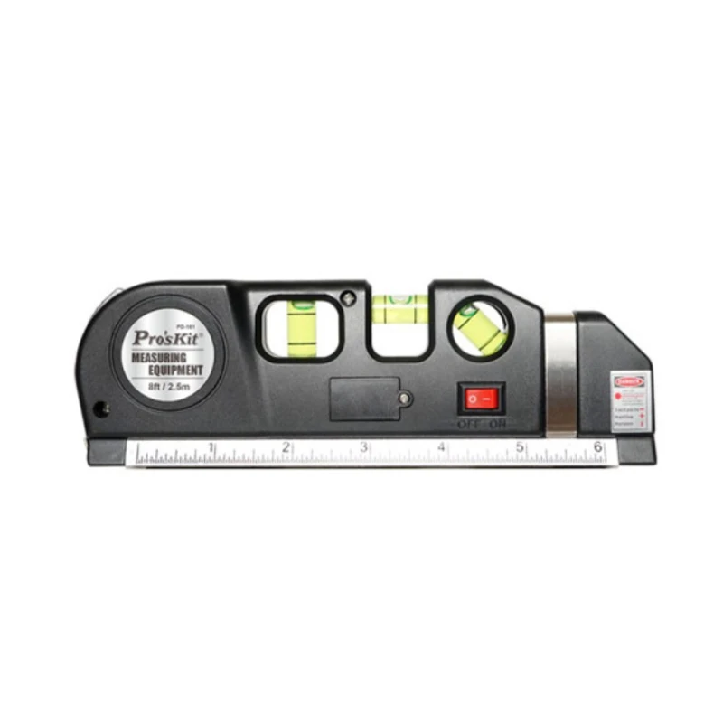 Laser level Proskit лазерный уровень электронный Оптический красный крест линия лазерный уровень строительный инструмент с нивелиром рулетка Линейка строительные инструменты - Цвет: Laser level
