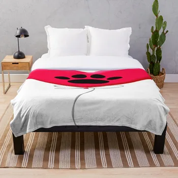 

Soft Blanket for Bed Sherpa Flannel Fleece Blanket Home Travel Sofa Soft Throw Blanket Heart Shaped Balloon With Dog Paw Print