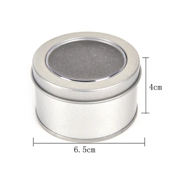

Silver Round Watch Gift Box Watch Organizer Box Holder Display Metal Jewelry Display Case With Cushion Gift Box Stylish 6.5*4cm