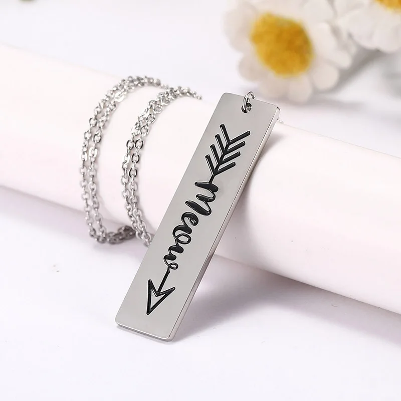 joy pendant 1 Моя форма Выгравированные Meow wof Dance Tag ожерелье из нержавеющей стали имя ожерелье - Окраска металла: joy pendant 1