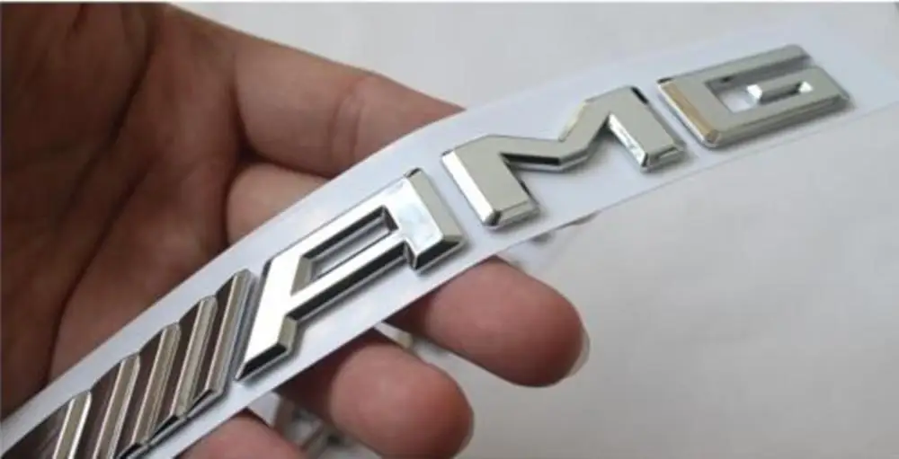 

Chrome FOR ////AM G Letters Trunk Emblem Badge Sticker for Mercede s Ben z AM G 2017