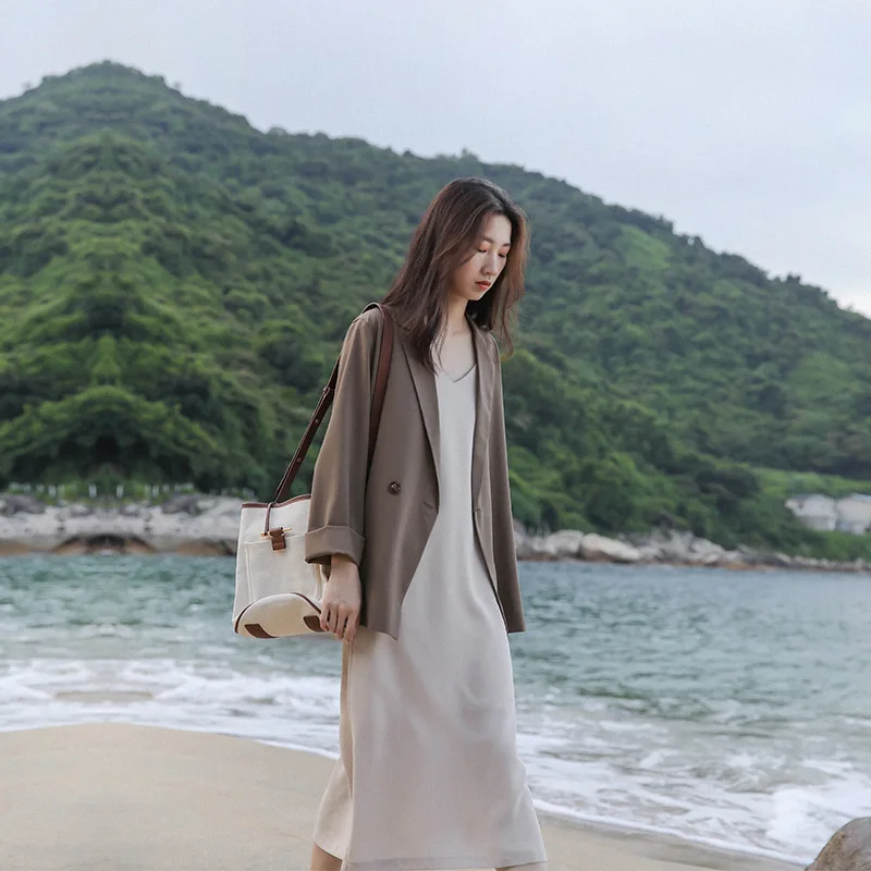 

5 SISS Black And White with Pattern Suit Spring And Autumn Women's 2019 New Style Coat Elegant Goddess-Style CHIC Suit Sense of