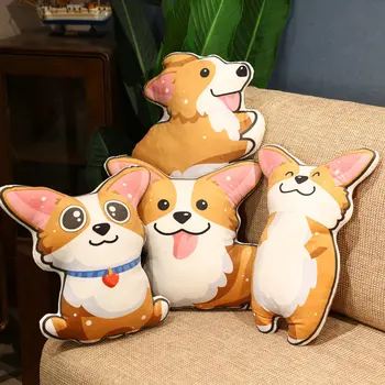 Juguete de peluche de Corgi suave para bebés y niños, muñeco de peluche de Animal, almohada para dormir, apaciguar, regalos de cumpleaños para niñas 1