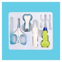 5 шт. уход за ребенком специальный набор детский комплект ножниц для маникюра ножницы для ногтей шлифовальный ушной нос пинцеты для чистки ушной инструмент-ложка