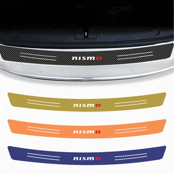 

Car Styling Nismo logo Car Trunk Guard Plate Carbon Fiber Waterproof Protector Sticker For Nissan Tiida Teana Skyline X-trail