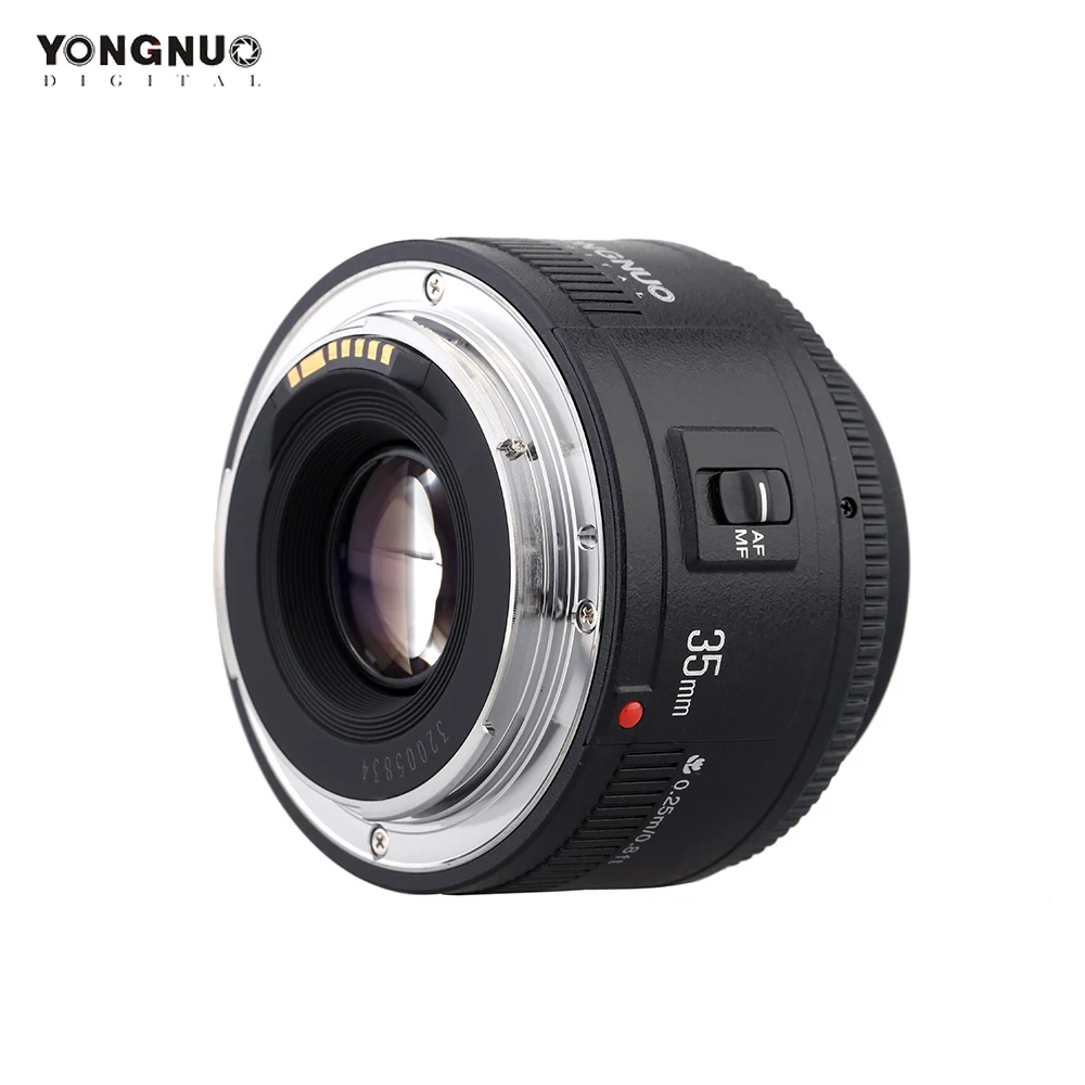 Объектив 35 мм Yongnuo F2.0 фотолинза широкоугольная ручной и фиксированный автофокус
